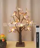 Árvore de Natal com Luzes de LED, Decoração para Festas de Ano Novo, Árvore de Bétula, Árvore de Laranjeira, Árvore de Caqui, Árvore de Pimenta, Árvore de Limão, Árvore de Kumquat e Árvore Frutífera