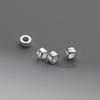925 plain silver short tube 4mm bubble spacer beads bracelet diy bubble beads loose beads handmade rope material acessórios s1373