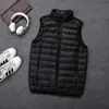 Comércio Exterior Transfronteiriço Novo Colete Leve de Inverno Jaqueta de Algodão Estilo Coreano Jovem Cor Sólida Casual Simples Colete Quente