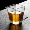 Taza de justicia de vidrio de borosilicato alto, dispensador de té engrosado para juego de té kung fu, mar de té transparente, taza de vidrio para preparar té para el hogar