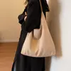 Bolso Grande de Ante Estilo Coreano para Mujer 2024 Nuevo Otoño e Invierno Versátil Bolso de Hombro Retro Gran Capacidad Bolso Tote para Viajar