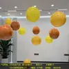 Decoração de balões para evento de loja em novo shopping em 2026, celebração de aniversário de inauguração, bolas suspensas no teto, configuração para transmissão ao vivo