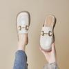 Mocasines de Cuero de Verano para Mujer, Estilo Nuevo, con Hebilla Horsebit, Transpirables, Versátiles, Zapatos de Moda