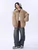 Chamarra acolchada retro japonesa con cuello alto para hombre, marca de moda de invierno, abrigo de algodón, ropa casual holgada gruesa y cálida de algodón