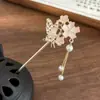 Novo Grampo de Cabelo Antigo Estilo Chinês para Mulheres, Novo Grampo de Cabelo com Borla, Grampo de Sândalo, Grampo de Cabelo de Alto Padrão Estilo Nacional, Acessório de Cabelo para Hanfu