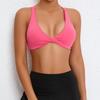 Ropa interior deportiva nueva europea y americana para mujer, chaleco de yoga profesional para correr a prueba de golpes con almohadilla para el pecho, sujetador de fitness con espalda de belleza.