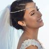 Venta caliente transfronteriza, diadema con gotas de agua y diamantes de imitación para mujer, diadema nupcial para boda, cadena para la frente con diamantes de imitación Mori, cadena para el cabello