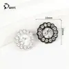Botones redondos florales de pedrería cosidos a mano con base metálica multicolor, adornados con pedrería, para decoración DIY en abrigos, camisas y vestidos