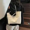 Bolsa feminina de grande capacidade 2026 novo modelo cor sólida bolsa de ombro para estudante universitário bolsa tote simples casual para o dia a dia