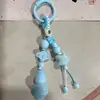 Llavero de Cerámica de Jingdezhen con Forma de Manzana Estilo Étnico Colgante para Bolsa Tejida Puesto Artístico de Mercado Nocturno Pequeños Accesorios Venta al por Mayor en Stock