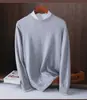 Venta al por mayor del fabricante Suéter de punto con cuello redondo para hombre Ajuste slim Camiseta base de punto Estilo coreano para primavera y otoño Suéter casual para hombre Tendencia