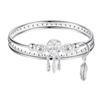 Pulsera Atrapasueños de Cobre Blanco de Tres Vidas Tres Mundos Más Vendida Moda Femenina Pulsera Hueca Retro de Tres Anillos Regalo de Cumpleaños