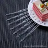 Tenedor de Fruta Desechable Tenedor de Bambú Empaquetado Individualmente Palillo de Fruta Transparente Engrosado Gama Alta Comercial ktv Bar