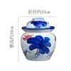 Fabricante de Pote de Porcelana Azul e Branco Pintado à Mão com Capacidade de 4 Jin para Vegetais em Conserva Chucrute Pote para Vegetais em Conserva Fonte Direta Marca Personalizável