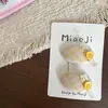 Nuevo Clip para el Cabello de Niños con Diseño de Cuadros Amarillos, Corazones de Flores, Hongos, Goma para el Cabello, Pasador, Pinza Lateral, Banda Elástica