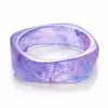 Pulseira de Resina Gradiente TK Europe para Mulheres, Bracelete Curvo, Anel de Melhor Amigo, Joia de Mão da Moda de Alto Padrão, Venda por Atacado