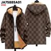 Chaqueta acolchada de algodón transfronteriza Europa y Estados Unidos exterior cremallera multipatrón británico forro polar impresión 3D con capucha cárdigan bolsillo engrosado comercio exterior