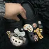 Gafas oso muñeco de dibujos animados DIY tabla de dibujo con pegamento de crema hebilla de zapato accesorios para zapatos flor de zapato lindos accesorios para zapatos