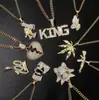 Personalidade europeia e americana exagerada tendência hip-hop pingente totalmente cravejado colar hip-hop joias colar de dólar americano masculino estilo hip-hop