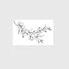 Pegatinas de Tatuaje de Enredadera de Flor de Cerezo de Línea Fina, Simples y Frescas, Pegatinas de Tatuaje Realistas Impermeables para Cintura, Abdomen y Parte Inferior del Abdomen