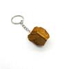 Llavero de Piedra Bruta de Cristal Natural Cadena de Bolsa de Mineral de Piedra Bruta Irregular Hebilla de Cadena Anillo Colgante Accesorios de Joyería Suministro Directo de Fábrica