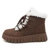 Zapatos de algodón para mujer ZY12278, colección de invierno 2026, suela gruesa, caña alta, forro de felpa y engrosados para abrigar, impermeables y antideslizantes
