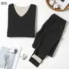 Traje de ropa interior térmica sin costuras para hombre AB doble cara cepillado otoño e invierno elástico base calzoncillos largos de terciopelo cobertura cálida