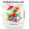 Xino Jdt-A682 Pegatinas de Pared Creativas Transfronterizas de Cócteles Tropicales Autoadhesivas y Removibles para Embellecimiento de Paredes de Cocina y Baño