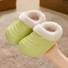 Chinelos Infantis Estilo Outono/Inverno para Meninos e Meninas Bebê Interno Casa Impermeável Antiderrapante Removível Crianças Chinelos de Algodão de Inverno