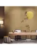 Nuevo estilo chino concepto artístico pintura a tinta bambú tela de pared sala de estar moderna fondo de TV papel tapiz estudio tela de pared dormitorio papel tapiz