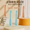 Colher de silicone para bebê mais vendida internacionalmente, colher de sopa com ponta macia, colher de treinamento para bebês, louça infantil, colher para comida de bebê, fabricante de comércio exterior