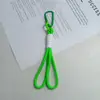 Fabricação de Fábrica Personalizada Estilo Minimalista Corda Trançada de Camada Dupla Bloqueio de Cor Cordão Chaveiro Alça de Pulso Portátil Pingente DIY Tendência Nicho
