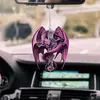 Amante del Dragón Rojo y el Dragón Calavera Regalo para Amante de las Calaveras Decoración Colgante para Coche Colgante para Espejo Retrovisor Accesorios