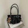 2026 Nuevo Bolso de Hombro Plisado Simple Estilo Coreano para el Trabajo Relajado Chic de Moda Bolso de Axila