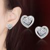 Venta caliente pendiente de plata en forma de corazón Pendiente de corazón eterno de diamante de color pendiente corazón oceánico pendiente de amor pendiente regalo