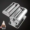 Máquina de Macarrão Prática para Uso Doméstico Prensador de Massa de Aço Inoxidável Máquina Manual de Macarrão Máquina de Massa para Pastel Mãos Manivela Multifuncional