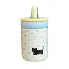 ¡Guau! Taza Térmica de Acero Inoxidable 316 con Tema de Gato, Taza Portátil para Café y Leche con Popote