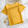 Ropa de Mujer Talla Grande Transfronteriza Recorte de Flor Quemada Espalda Asimétrica Cruzada Camiseta Casual de Manga Corta Top F200507