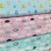 Sarga de algodón blanco de 40 x 40 cm, tela de cama estampada con rayas de dibujos animados, no fluorescente, para ropa médica de bebé, camisa de tela
