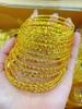 Pulsera de Oro Arena Vietnamita, Pulsera de Bobina con Colgante de Fortuna de Lujo Ligero para Mujer, Retención de Color Duradera, Joyería Tres Vidas 5201314
