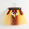 Falda de Malla para Cosplay de Acción de Gracias para Adultos, Falda Tutú con Elementos de Pavo, Falda Corta Linda y Original, Falda Abullonada