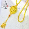 Loja de Ouro Mesmo Estilo Ouro Antigo Incrustado Padrão de Fênix Esculpido Pingente de Sachê Novo Estilo Chinês Colar de Fênix