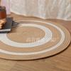 Alfombra de Cuerda de Algodón Tejida a Mano para el Hogar Resistente a Manchas Sala de Estar Dormitorio Manta para Mesita de Noche Empalme de Algodón Baño Tapete Antideslizante Tapete de Piso