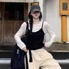 Camiseta Blanca de Manga Larga con Diseño de Nicho para Mujer 2025 Principios de Otoño Camisola para Capas Interiores Conjunto de Dos Piezas Adelgazante