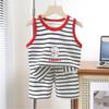 Conjunto de Colete Infantil Verão Algodão Novo Shorts para Meninas Roupas Colete de Bebê Estilo Coreano Conjunto para Meninos Roupas Infantis