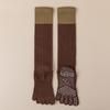 Five Fingers Yoga Meias Femininas Profissionais Esportivas Antiderrapantes Outono e Inverno Médio Longo Barril Toe Pilates Fitness Meias de Panturrilha Longas