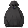 Sudadera con capucha de algodón estilo nuevo para primavera y otoño Sudadera con capucha de algodón puro Sudadera con capucha de color liso para jóvenes Chaqueta Pulóver Manga larga