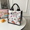 2024 Nuevo Estilo Japonés Dibujos Animados Conejo Bolso de Lona Portátil Ligero para Salir Más Fácil de Combinar con Bolso de Mamá Casual y Moderno