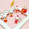 5531# llavero de gato de la suerte de dibujos animados lindo y creativo estilo chino bolsa de la suerte gato de todas direcciones a gato de la suerte regalo festivo