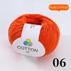 Hilo de Algodón Puro Hilo de Lana Amigable para Bebés para Gorros, Bufandas y Muñecas Hechas a Mano de Bricolaje